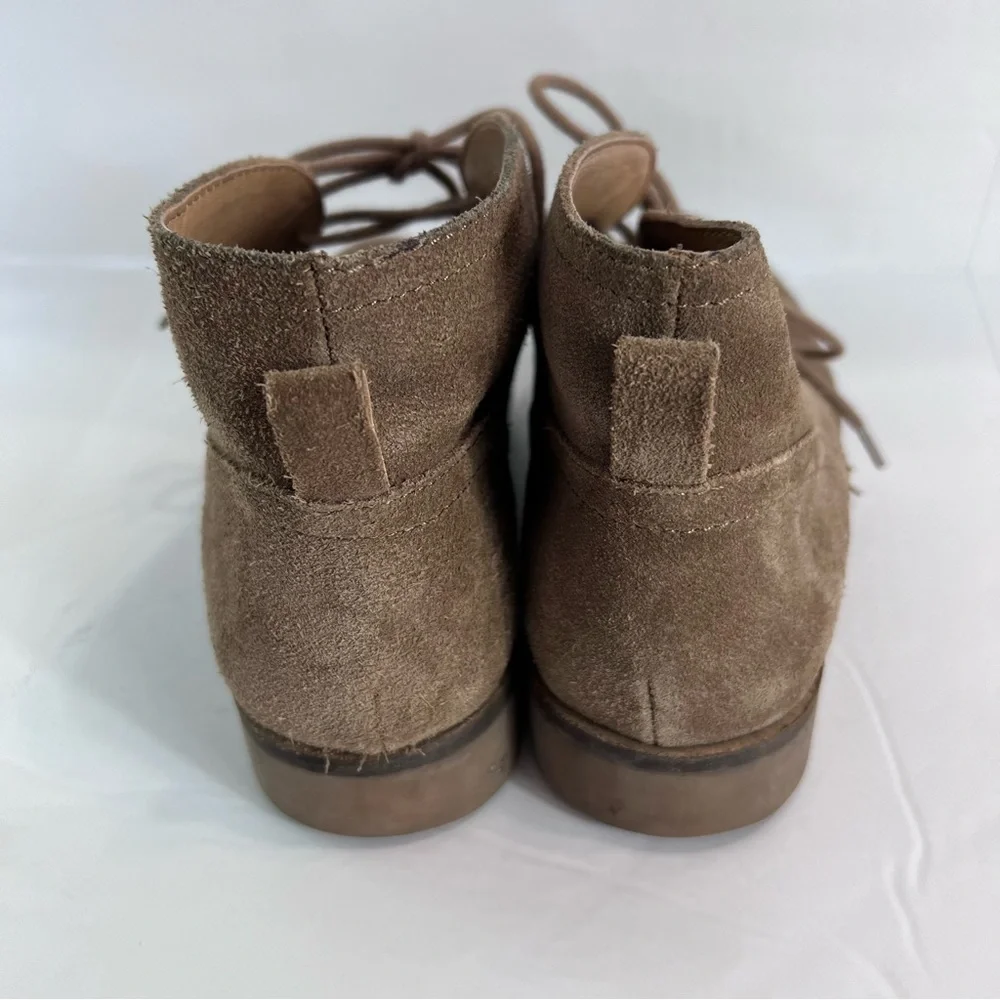 LUCKY Brand Garboh Tan Fall Desert Suede Leather Lace Up Chukka Ankle Bootie 8.5